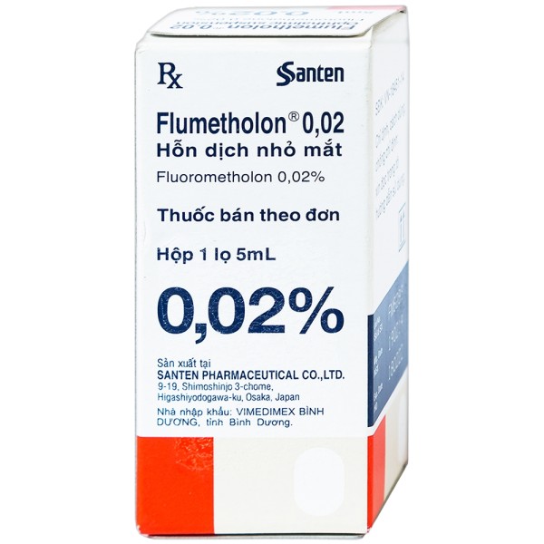 Thuốc nhỏ mắt điều trị các bệnh viêm phía ngoài mắt Flumetholon 0.02% (5ml)