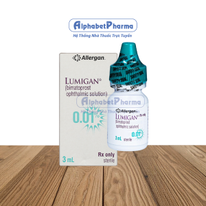 Thuốc nhỏ mắt làm giảm sự tăng áp suất nội nhãn Lumigan 0.01% (3ml)