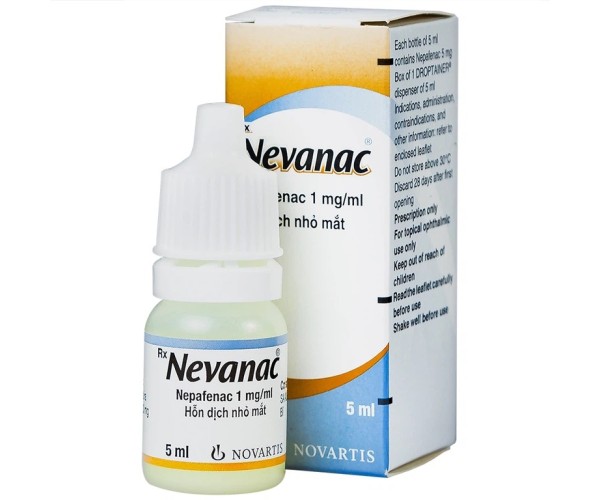 Hỗn dịch nhỏ mắt điều trị viêm và đau sau phẫu thuật thủy tinh thể Nevanac (5ml)