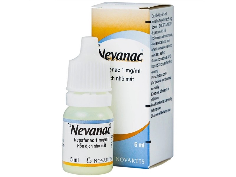 Hỗn dịch nhỏ mắt điều trị viêm và đau sau phẫu thuật thủy tinh thể Nevanac (5ml)