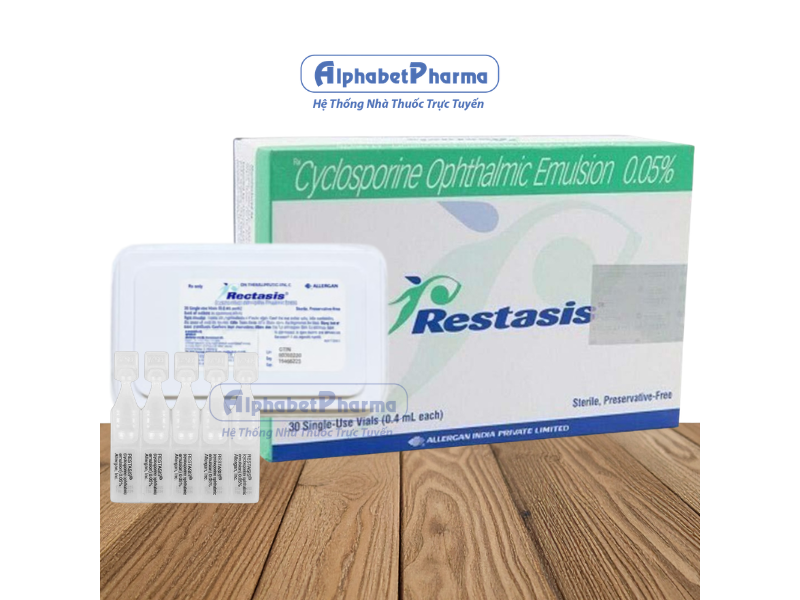 Thuốc nhỏ mắt giúp tăng sản sinh nước mắt Restasis 0.05% (30 ống/hộp)