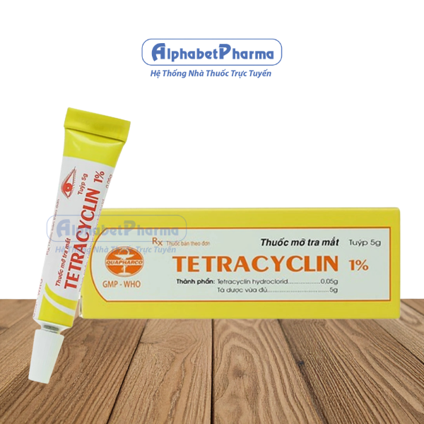 Thuốc mỡ tra mắt Tetracyclin 1% Quapharco (5g)