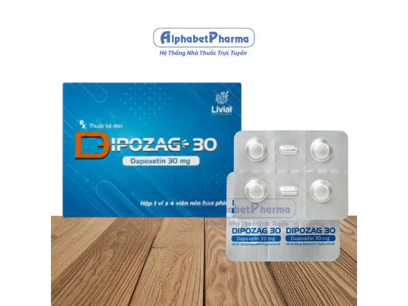 Thuốc điều trị xuất tinh sớm ở nam giới Dipozag 30mg (4 viên/hộp)