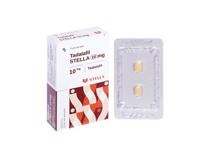 Thuốc trị rối loạn cương dương Tadalafil Stella 10mg (2 viên/hộp)