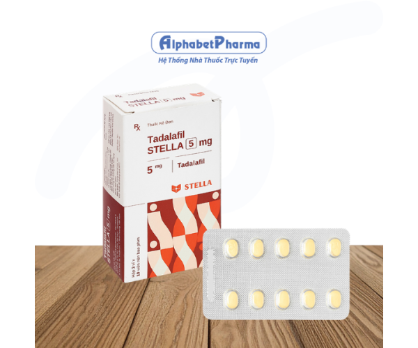 Thuốc trị rối loạn cương dương Tadalafil Stella 5mg (3 vỉ x 10 viên/hộp)