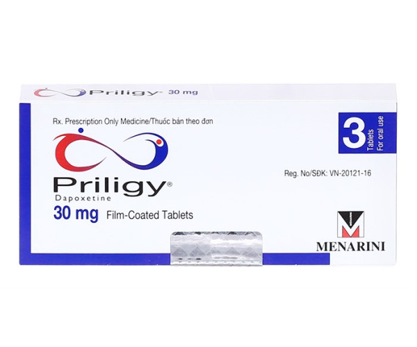 Thuốc điều trị xuất tinh sớm ở nam giới Priligy 30mg (3 viên/hộp)