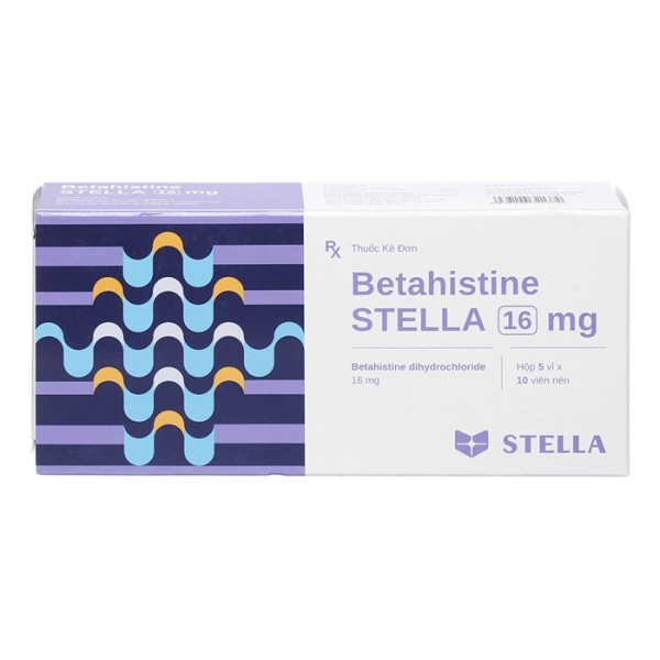 Thuốc trị rối loạn tiền đình Betahistine Stella 16mg (5 vỉ x 10 viên/hộp)