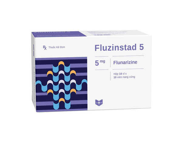 Thuốc điều trị đau nửa đầu Fluzinstad 5mg (10 vỉ x 10 viên/hộp)
