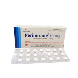 Thuốc chống nôn Perimirane 10mg (2 vỉ x 20 viên/hộp)