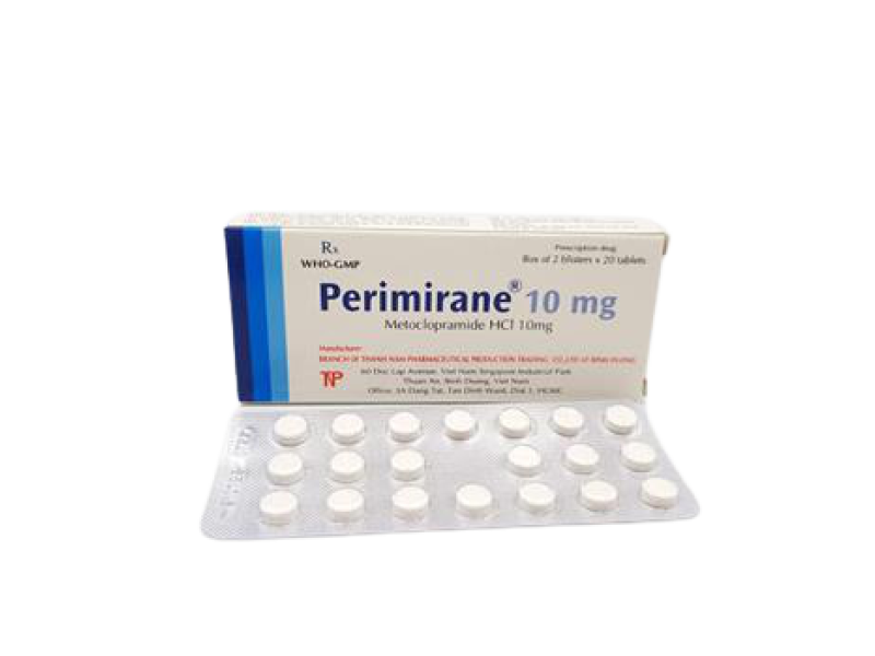 Thuốc chống nôn Perimirane 10mg (2 vỉ x 20 viên/hộp)