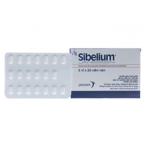 Thuốc trị đau nửa đầu Sibelium 5mg (5 vỉ x 20 viên/hộp)