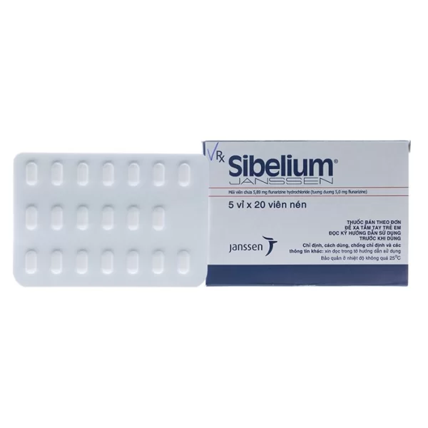 Sibelium 5mg (5 blisters x 20 tablets/box)