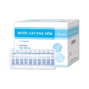 Nước cất pha tiêm F.T.Pharma 5ml (100 ống/hộp)