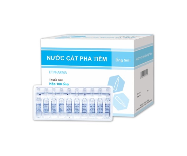 Nước cất pha tiêm F.T.Pharma 5ml (100 ống/hộp)