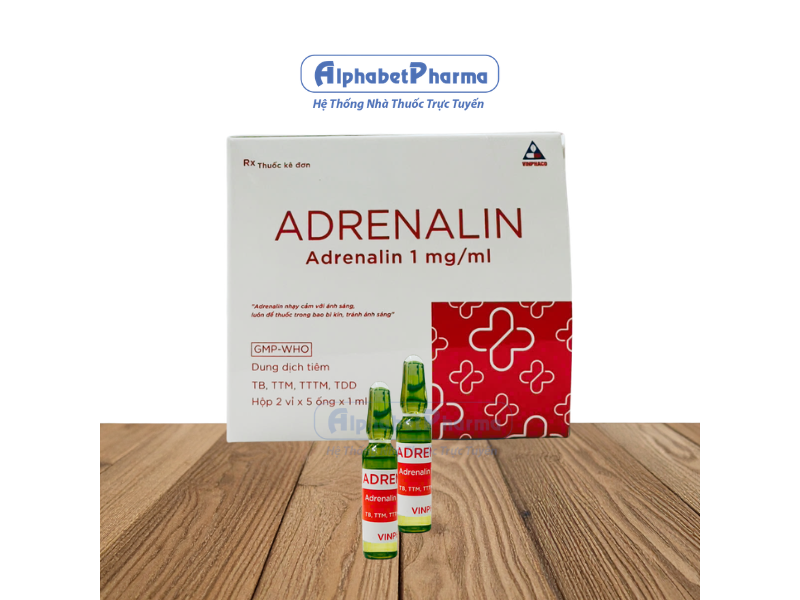 Dung dịch tiêm Adrenalin 1mg/1ml (2 vỉ x 5 ống/hộp)