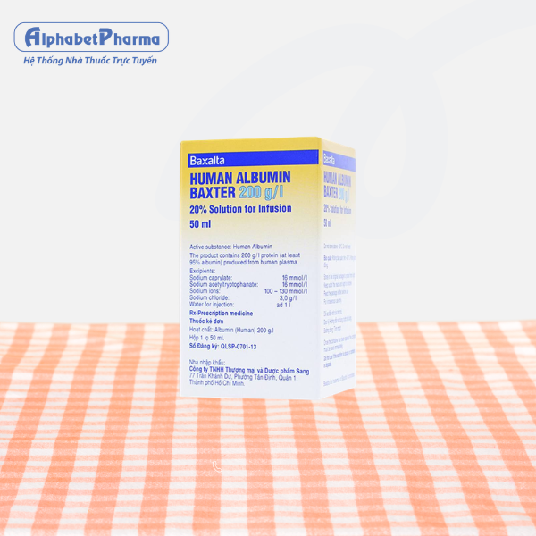 Dung dịch tiêm truyền Human Albumin Baxter 20% (50ml)