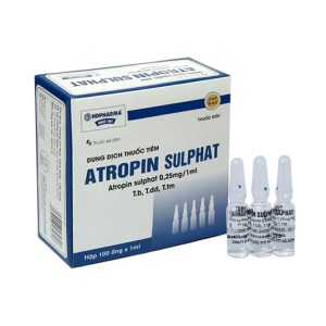 Dung dịch tiêm Atropin Sulphat 0.25mg/ml HDPHARMA (100 ống/hộp)