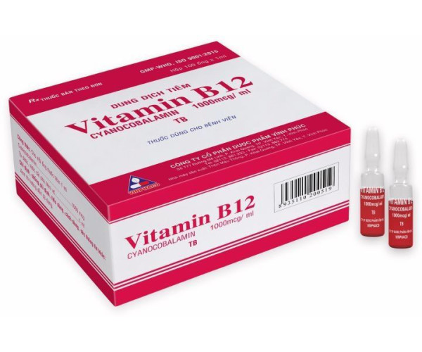 Dung dịch tiêm Vitamin B12 Vinphaco 1000mcg (100 ống/hộp)