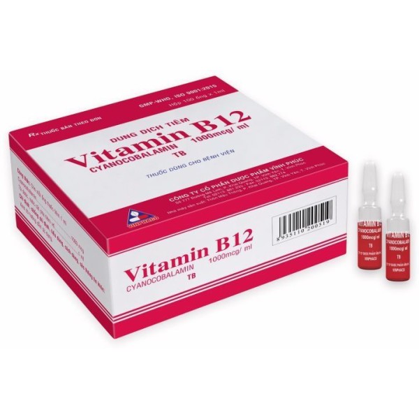 Dung dịch tiêm Vitamin B12 Vinphaco 1000mcg (100 ống/hộp)