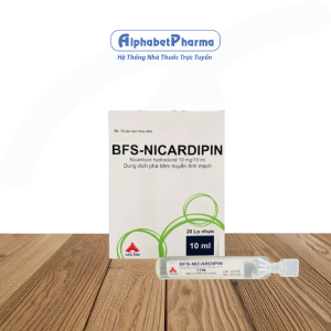 Dung dịch tiêm điều trị tăng huyết áp ác tính BFS-Nicardipin 10mg/10ml (20 ống/hộp)