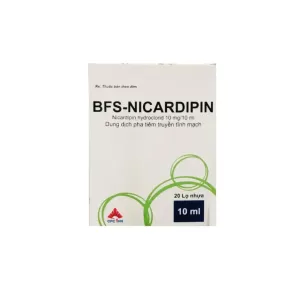 Dung dịch tiêm điều trị tăng huyết áp ác tính BFS-Nicardipin 10mg/10ml (20 ống/hộp)