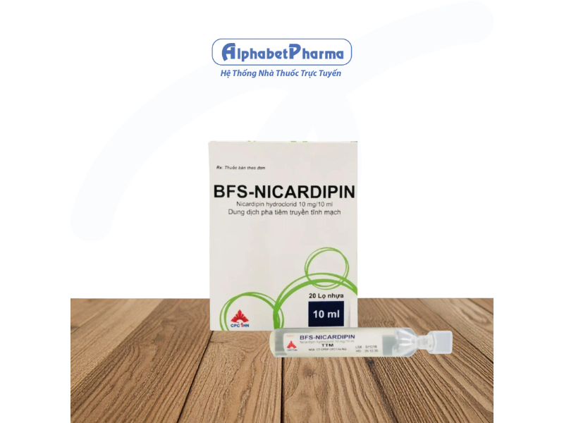 Dung dịch tiêm điều trị tăng huyết áp ác tính BFS-Nicardipin 10mg/10ml (20 ống/hộp)