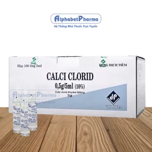 Dung dịch tiêm Calci Clorid 10% Vidipha 5ml (100 ống/hộp)