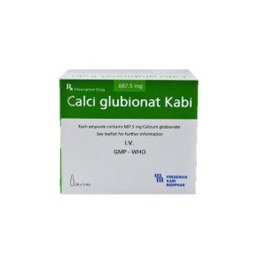 Dung dịch tiêm Calci Glubionat Kabi 5ml (20 ống/hộp)