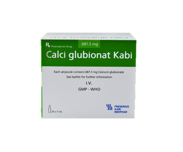 Dung dịch tiêm Calci Glubionat Kabi 5ml (20 ống/hộp)