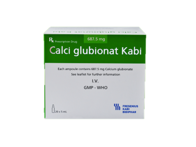 Dung dịch tiêm Calci Glubionat Kabi 5ml (20 ống/hộp)