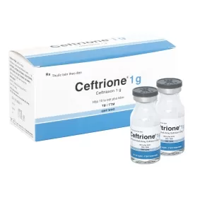 Thuốc bột pha tiêm Ceftrione 1g (10 lọ/hộp)