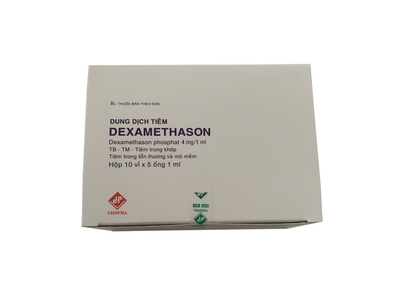 Dung dịch tiêm Dexamethason 4mg/1ml Vidipha (10 vỉ x 5 ống/hộp)