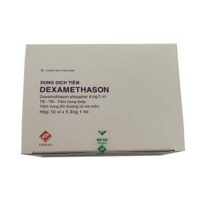 Dung dịch tiêm Dexamethason 4mg/1ml Vidipha (10 vỉ x 5 ống/hộp)