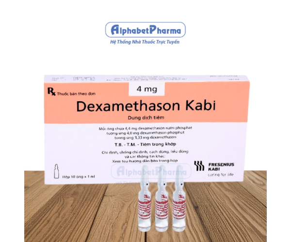 Dung dịch tiêm Dexamethason Kabi 4mg/1ml (10 ống/hộp)