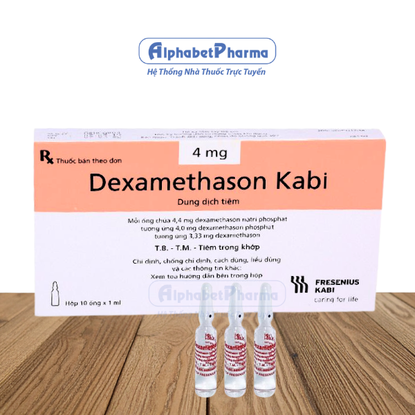 Dung dịch tiêm Dexamethason Kabi 4mg/1ml (10 ống/hộp)