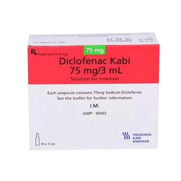 Solution for injection Diclofenac Kabi 75mg/3ml (10 ampoules/box)