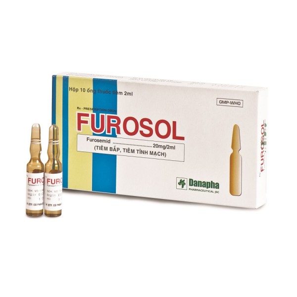 Dung dịch tiêm Furosol 20mg/2ml (10 ống/hộp)