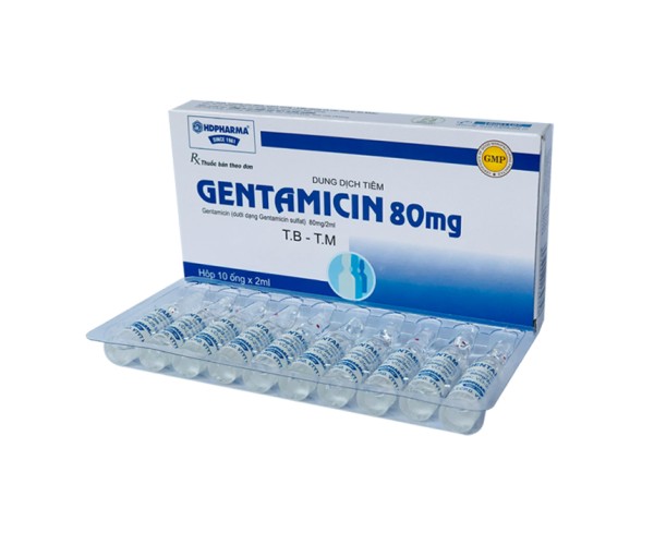 Dung dịch tiêm Gentamicin 80mg HDPHARMA 80mg/2ml (10 ống/hộp)