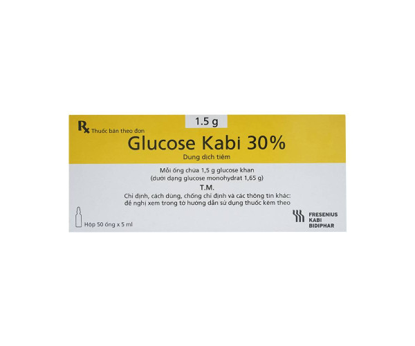 Dung dịch tiêm truyền Glucose Kabi 30% (50 ống/hộp)
