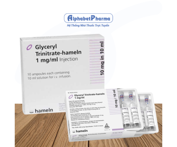 Dung dịch tiêm truyền Glyceryl Trinitrate-hameln 1mg/ml (10 ống/hộp)