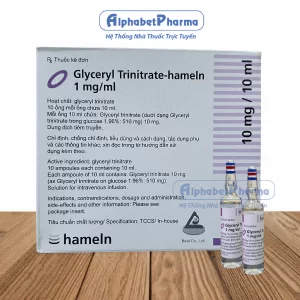 Dung dịch tiêm truyền Glyceryl Trinitrate-hameln 1mg/ml (10 ống/hộp)