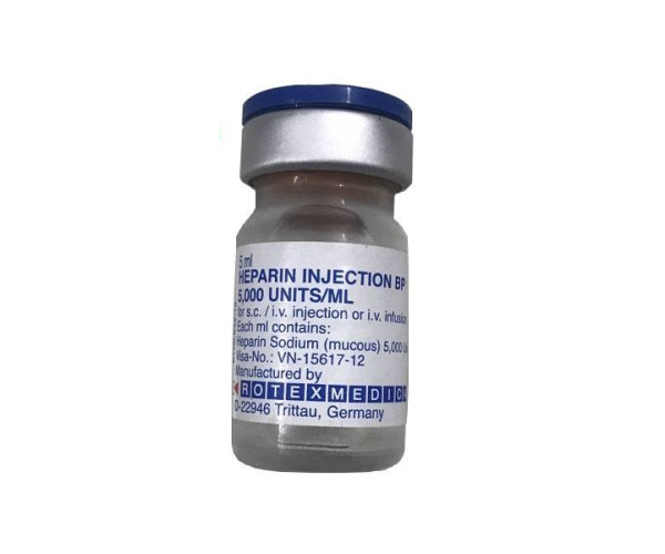 Thuốc tiêm Heparin BP 5000 Units/ml (25 lọ/hộp)