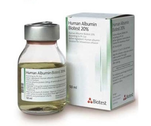 Dung dịch tiêm truyền Human Albumin 20% Biotest (50ml)
