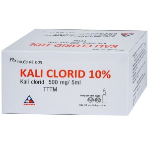 Dung dịch tiêm truyền Kali Clorid 10% Vinphaco 500mg/5ml (50 ống/hộp)