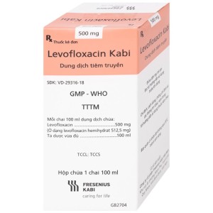 Dung dịch tiêm truyền kháng sinh Levofloxacin Kabi 500mg (100ml)