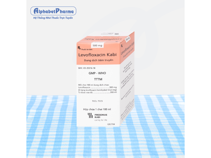 Dung dịch tiêm truyền kháng sinh Levofloxacin Kabi 500mg (100ml)
