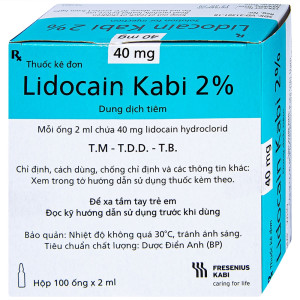 Dung dịch tiêm Lidocain Kabi 2% (100 ống/hộp)