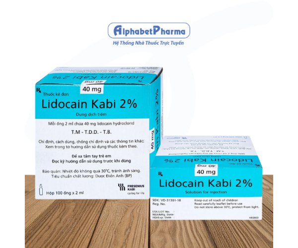 Dung dịch tiêm Lidocain Kabi 2% (100 ống/hộp)