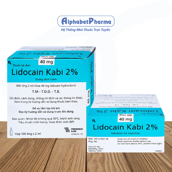 Dung dịch tiêm Lidocain Kabi 2% (100 ống/hộp)