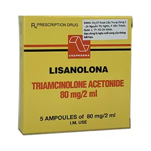 Hỗn dịch dùng tiêm bắp và tiêm khớp Lisanolona 80mg/2ml (5 ống/hộp)